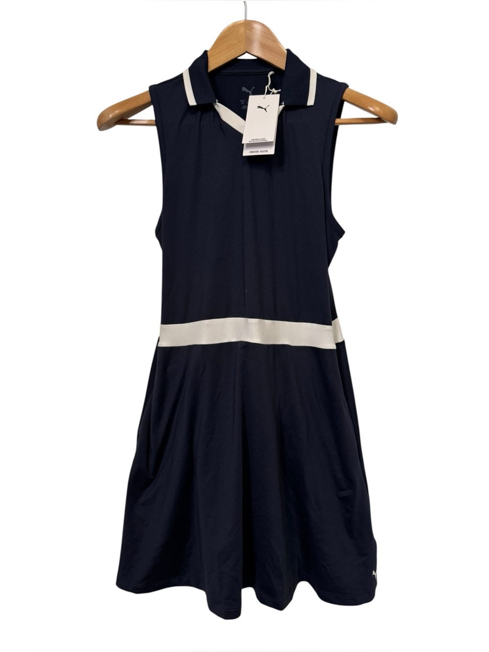 Puma Girls Navy Tennis Golf Dress with Built-In Shorts – Size L 13/14 – NWT